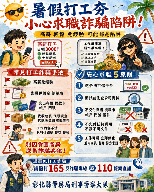暑假打工夯！別讓高薪話術騙走你的青春