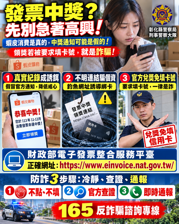 發票中獎先別衝！小心假連結盜刷你的荷包